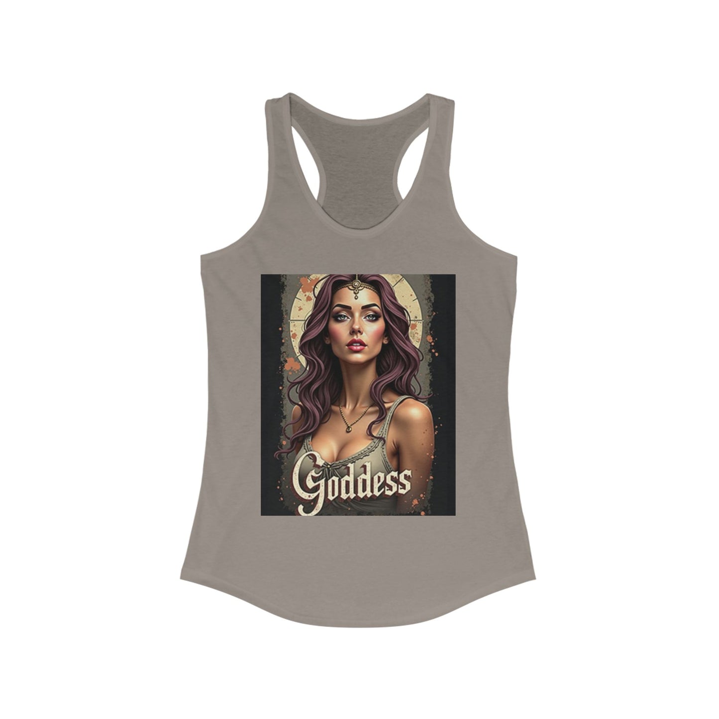 Egyptian Goddess Racerback Tank Top, Perfect for Festivals, Casual Outfits, Gifts for Her, Summer Fashion, Spiritual Vibe