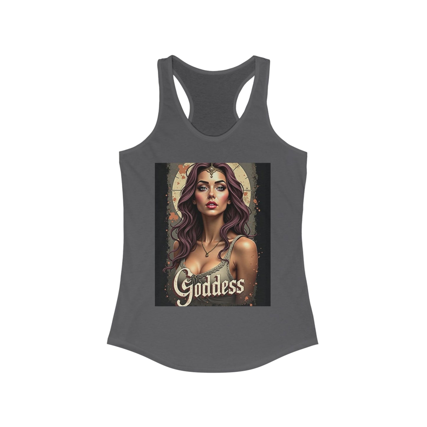 Egyptian Goddess Racerback Tank Top, Perfect for Festivals, Casual Outfits, Gifts for Her, Summer Fashion, Spiritual Vibe
