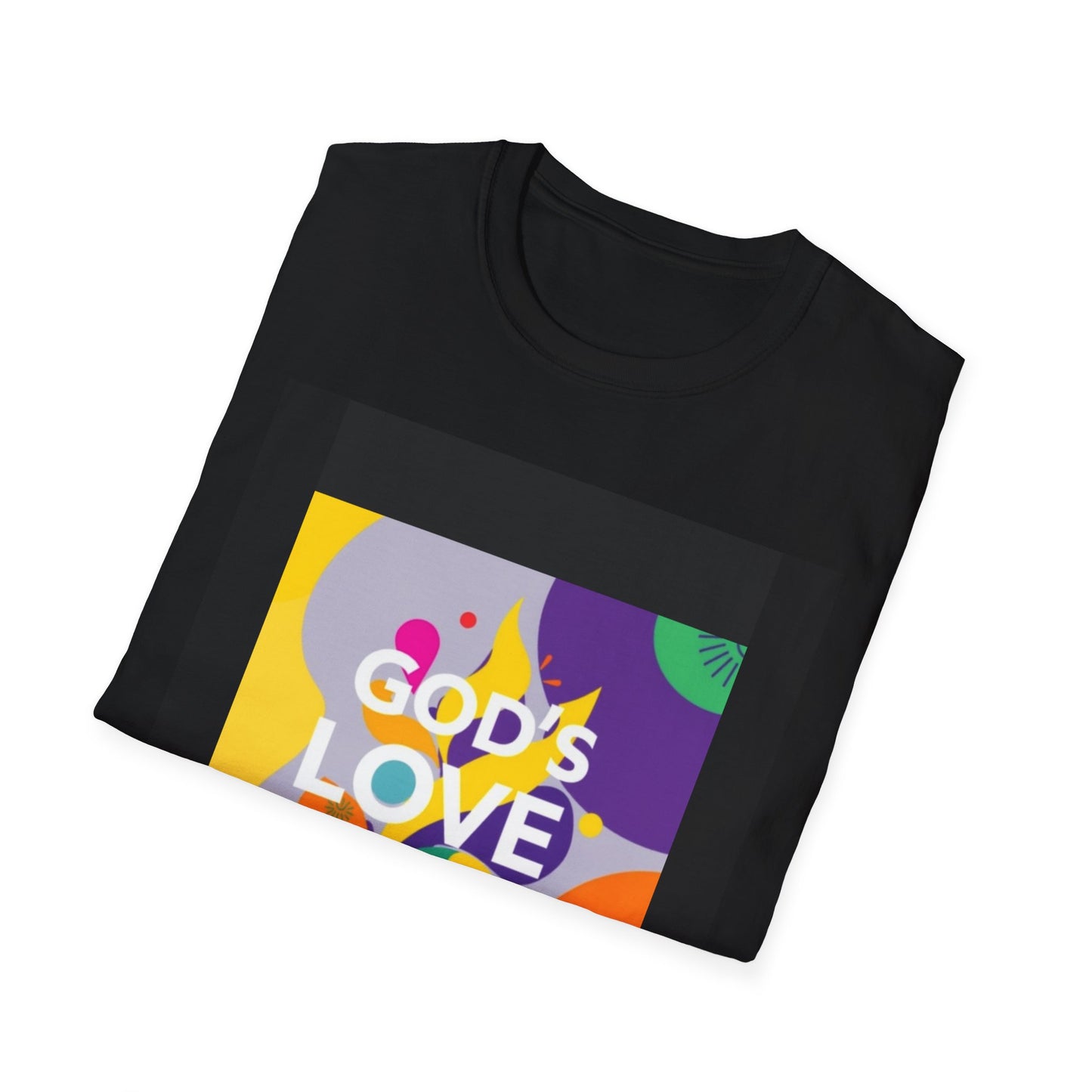 Unisex Softstyle T-Shirt with God's Love Design, Faith Shirt, Inspirational Tee, Christian Apparel, Gift for Believers, Everyday Wear