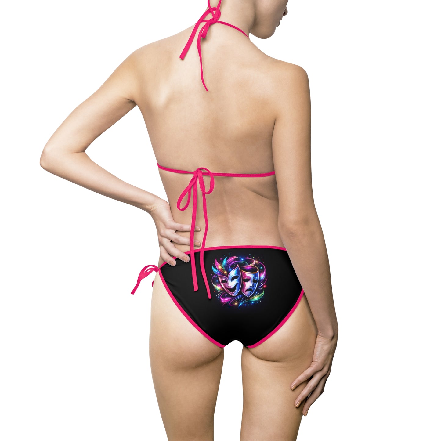 Neon Lotus Bikini — Mystical Floral Triangle Swimsuit