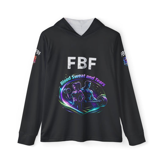 FBF Fitness Hoodie — 'Blood Sweat and Tears' Gym Warmup Pullover