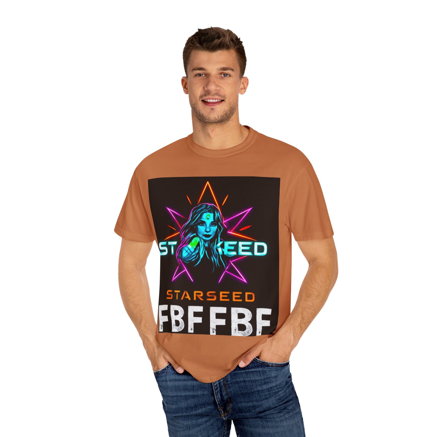 Neon Graphic T-Shirt - Starseed FBF Tee, Unisex Fashion, Cool Gift, Festival Wear, Retro Style, Casual Streetwear