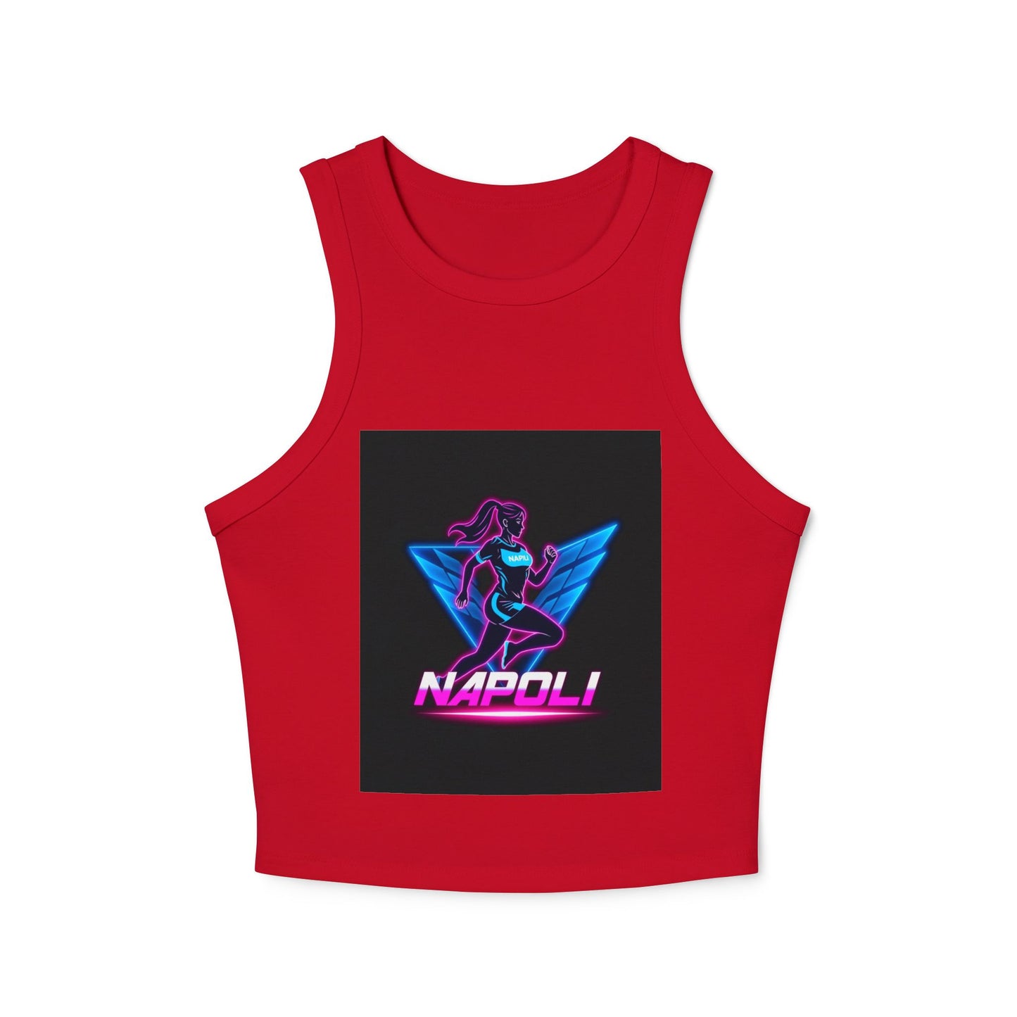 Vintage Napoli Racer Tank Top for Women, Trendy Summer Top, Athletic Wear, Casual Beach Outfit, Retro Graphic Competitive Apparel