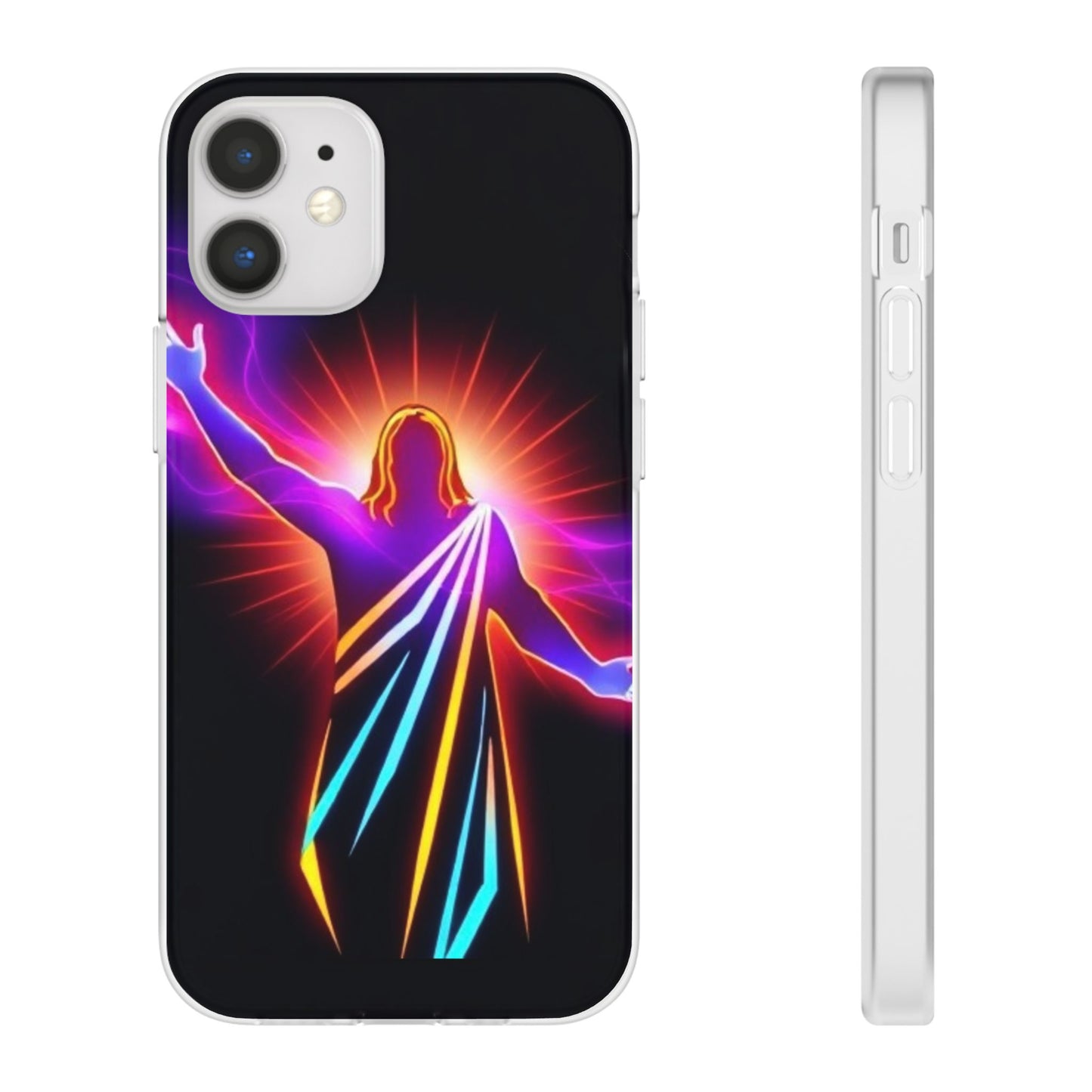 Inspirational Jesus Flexi Case - Colorful Phone Cover for Spiritual Connection