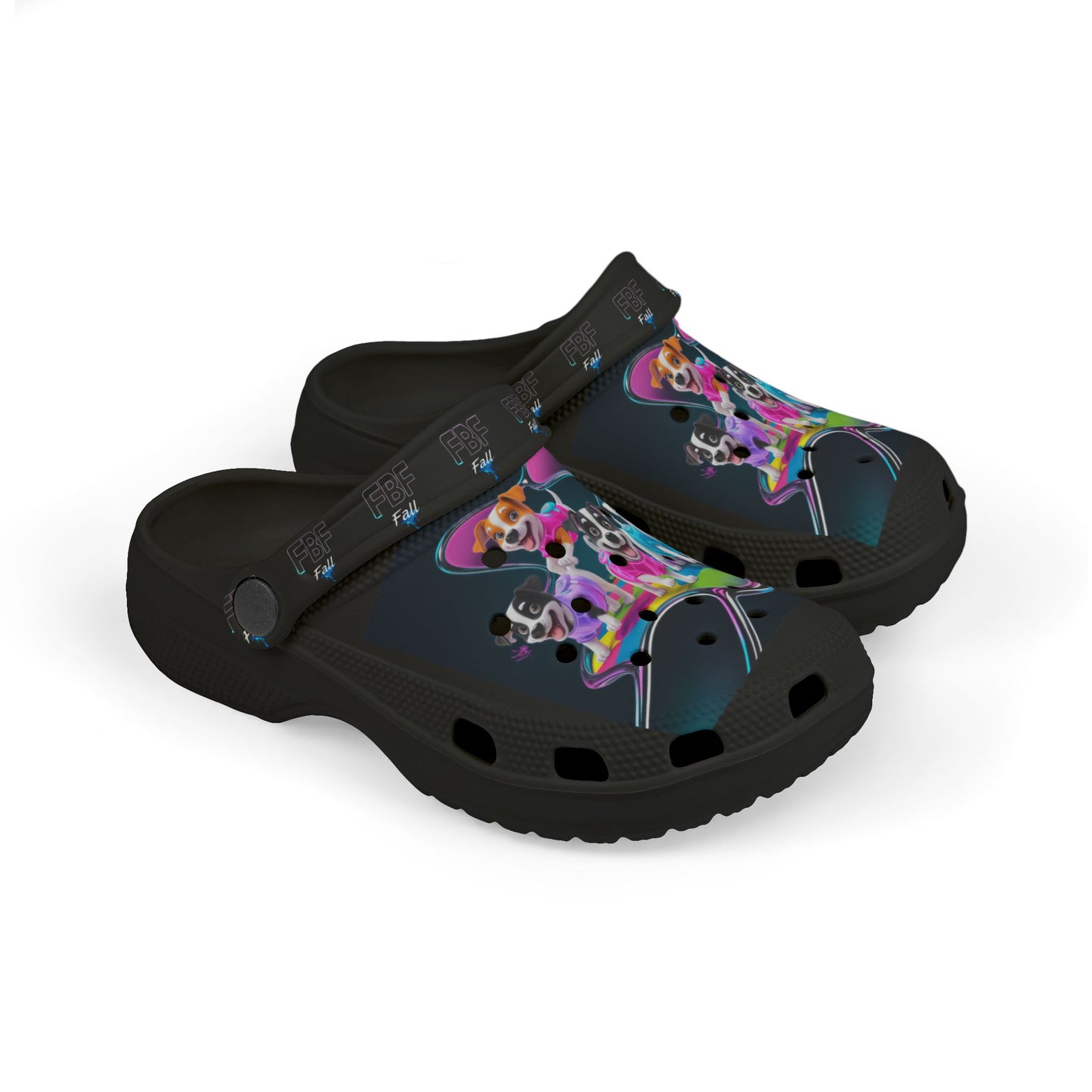 Fun Colorful Kid's EVA Foam Clogs with Neon Design