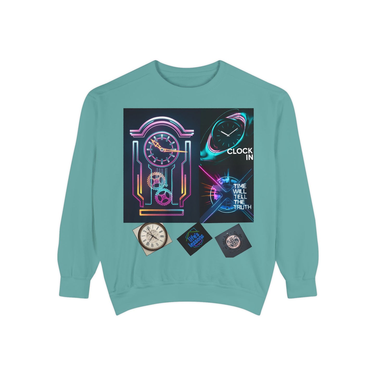 Retro Neon Clock Sweatshirt