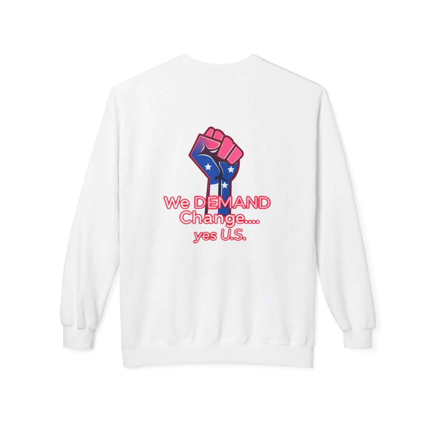 Empowered Message Crewneck Sweatshirt, Unisex Fleece, Activism Sweatshirt, Political Apparel, Comfortable Streetwear