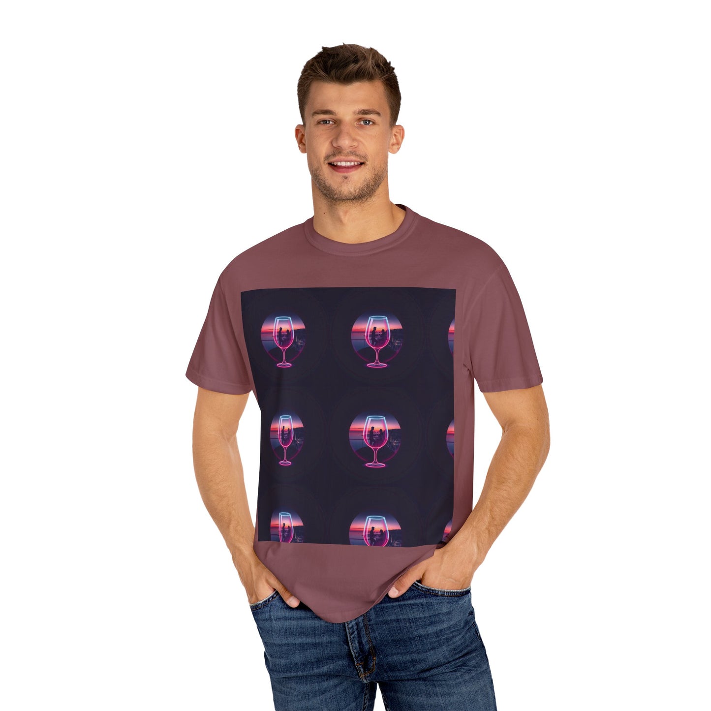 Retro Sunset Glasses T-Shirt, Unisex Garment-Dyed Tee for Casual Wear, Vintage Aesthetic Shirt, Gift for Friends, Summer Vibes Tee, [...]