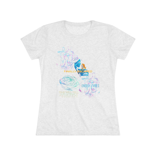 “No Breadcrumbs Unless on a Cutlet” Womens Tee — Funny Neon Cat & Rooster Graphic T-Shirt