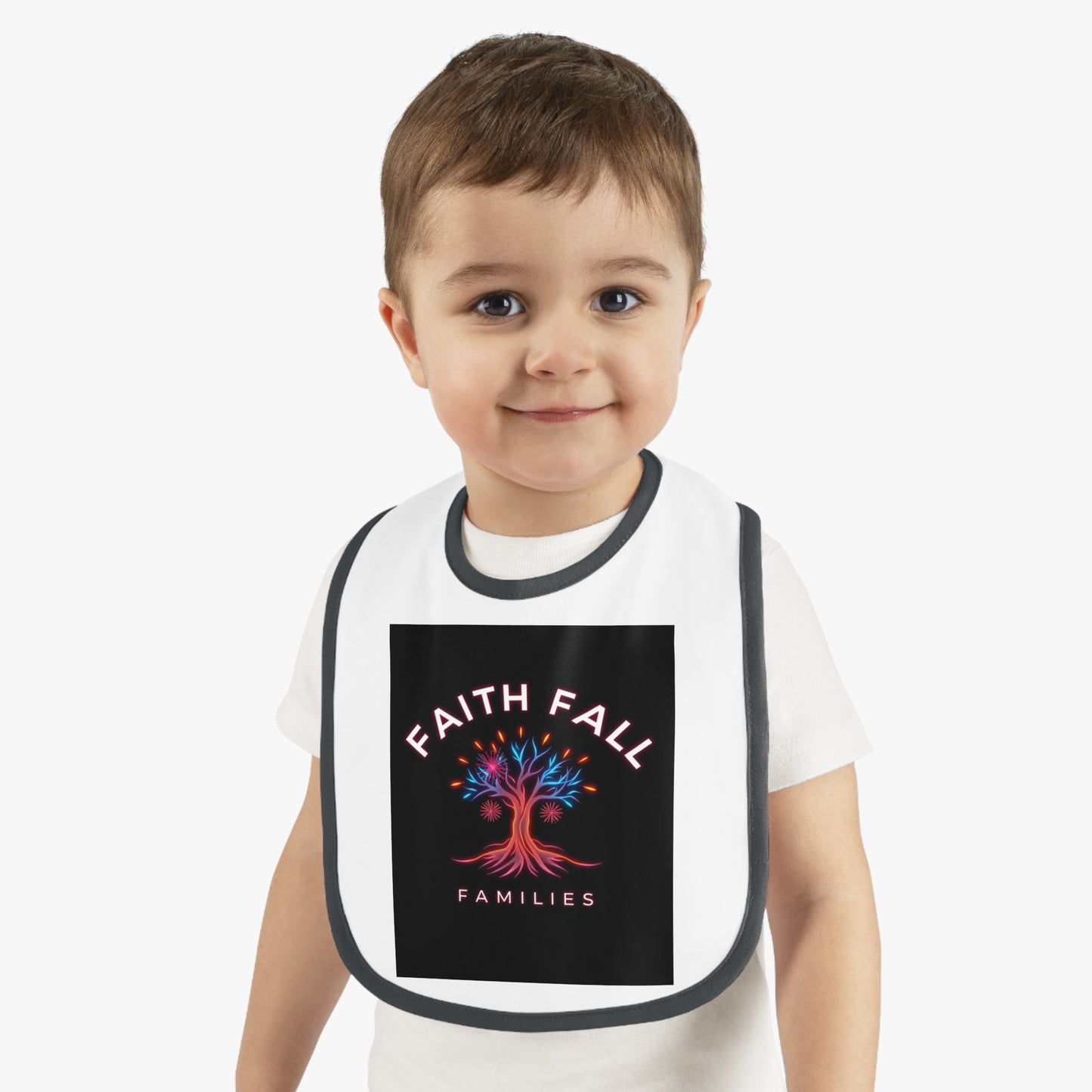 Baby Bib with Faith Fall Tree Design, Cute Baby Feeding Bib, Family Gift, Toddler Fashion, Fall Baby Shower Gift, Nursery Decor
