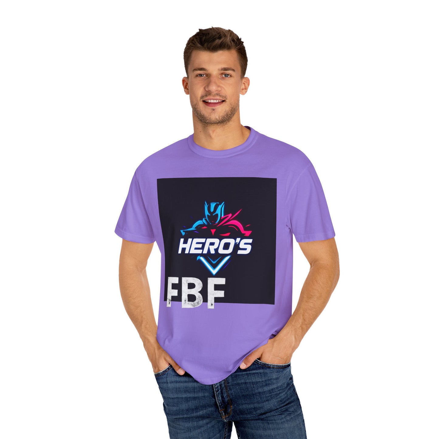 Hero's Unisex Garment-Dyed T-shirt, Casual Tee, Perfect for Gifting, Comic Fans, Hero Celebrations, Graphic Tee, Everyday Wear