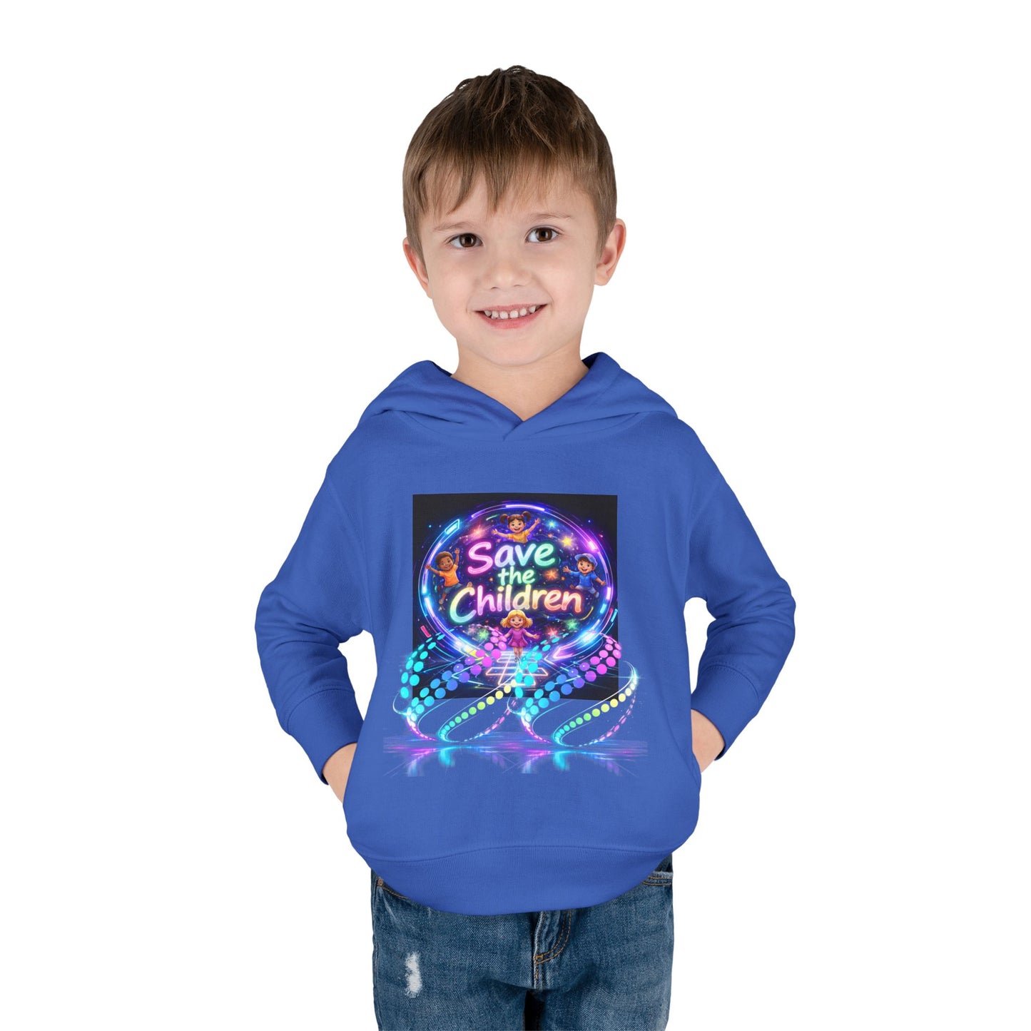 Save the Children Toddler Hoodie — Colorful Neon FBF Charity Pullover