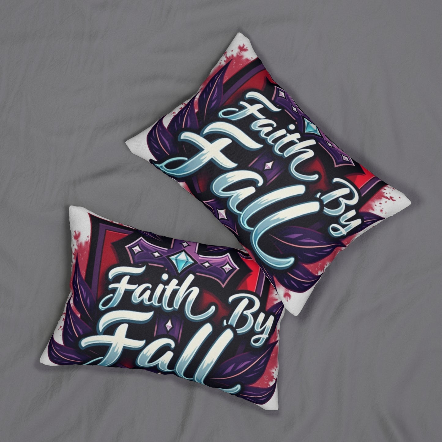 Faith By Fall Decorative Lumbar Pillow - Christian Home Decor