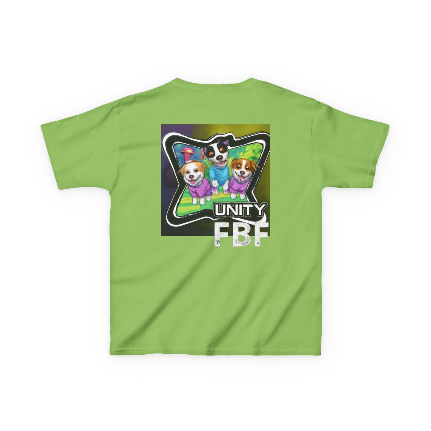Colorful Dog-Themed Kids Tee - 'Unity Fun' Design
