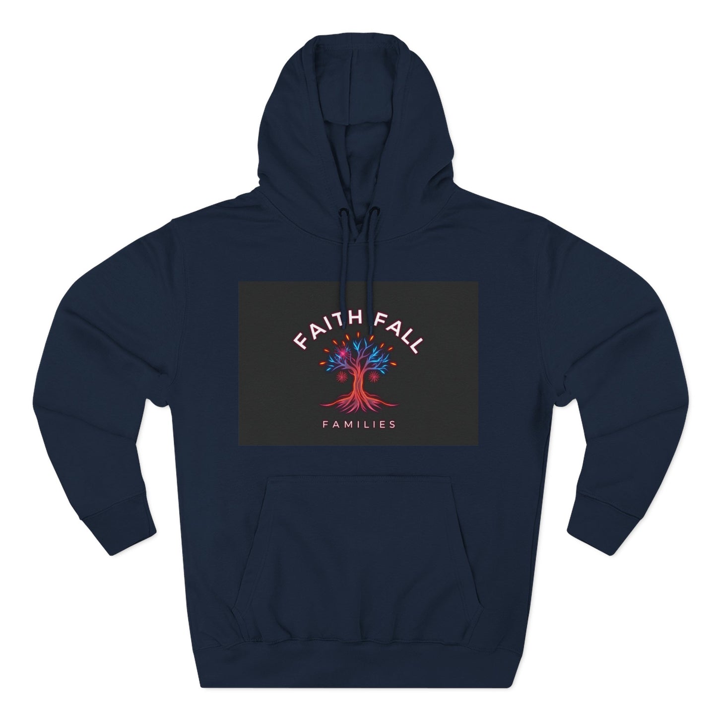Faith Fall Families Fleece Hoodie, Gift for Faithful Friends, Cozy Layer, Casual Wear, Fall Fashion, Trendy Outfits, Family Gatherings