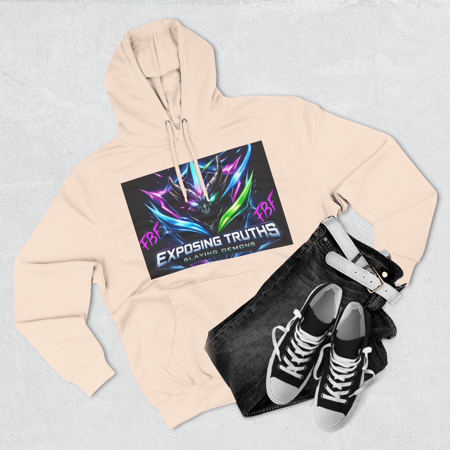 Three-Panel Fleece Hoodie