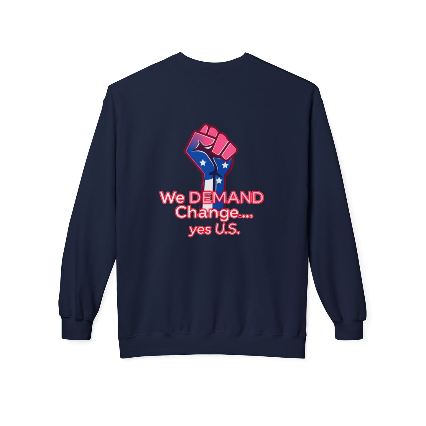 Empowered Message Crewneck Sweatshirt, Unisex Fleece, Activism Sweatshirt, Political Apparel, Comfortable Streetwear