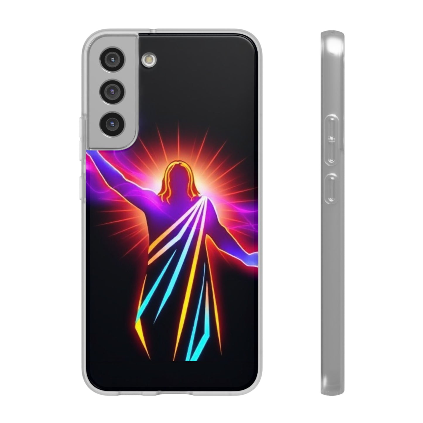 Inspirational Jesus Flexi Case - Colorful Phone Cover for Spiritual Connection