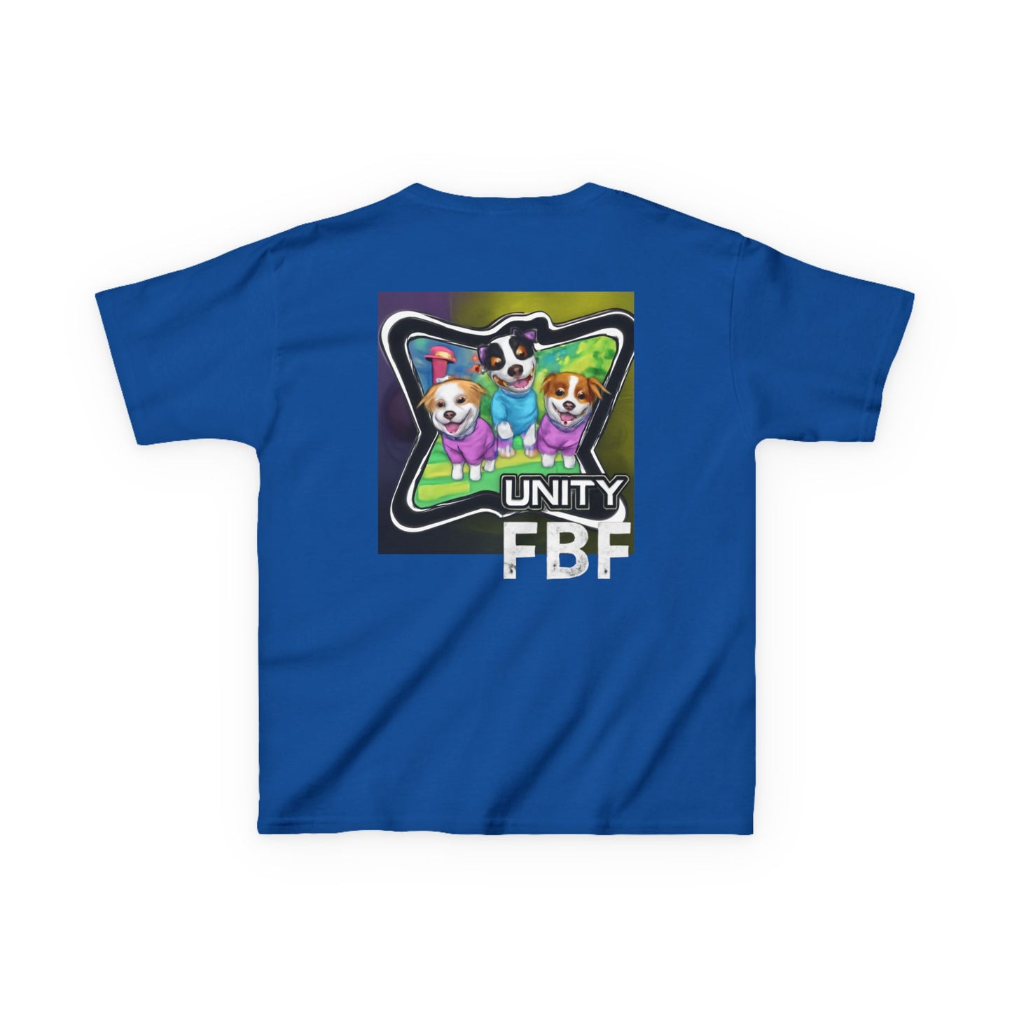 Colorful Dog-Themed Kids Tee - 'Unity Fun' Design
