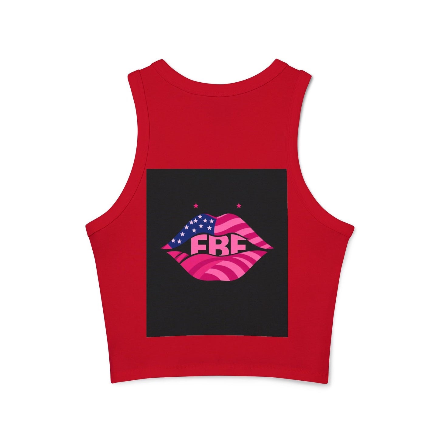 Patriotic Women's Micro Rib Racer Tank Top - Bold Graphic Tee, Summer Wear, 4th of July, Pride, Casual Outfit