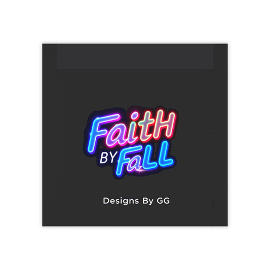 Motivational Post-it Note Pads - "Faith By Fall" Neon Design