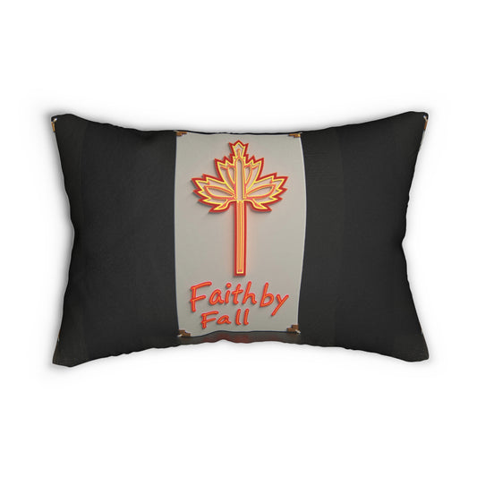 Autumn Faith Lumbar Pillow, Cozy Fall Decor, Home Accent, Thanksgiving Gift, Relaxation Cushion, Seasonal Throw Pillow
