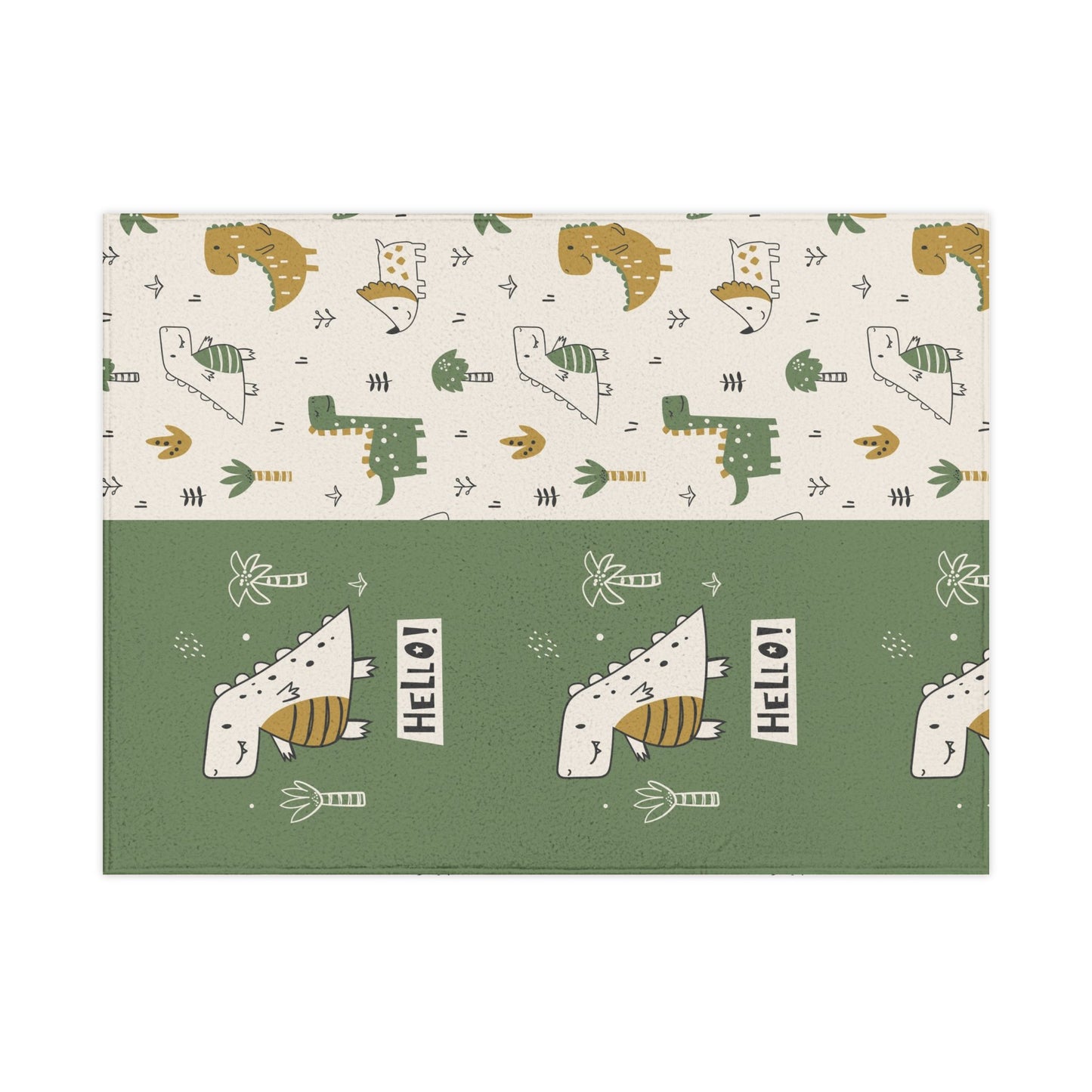 Hello Dino Toddler Blanket