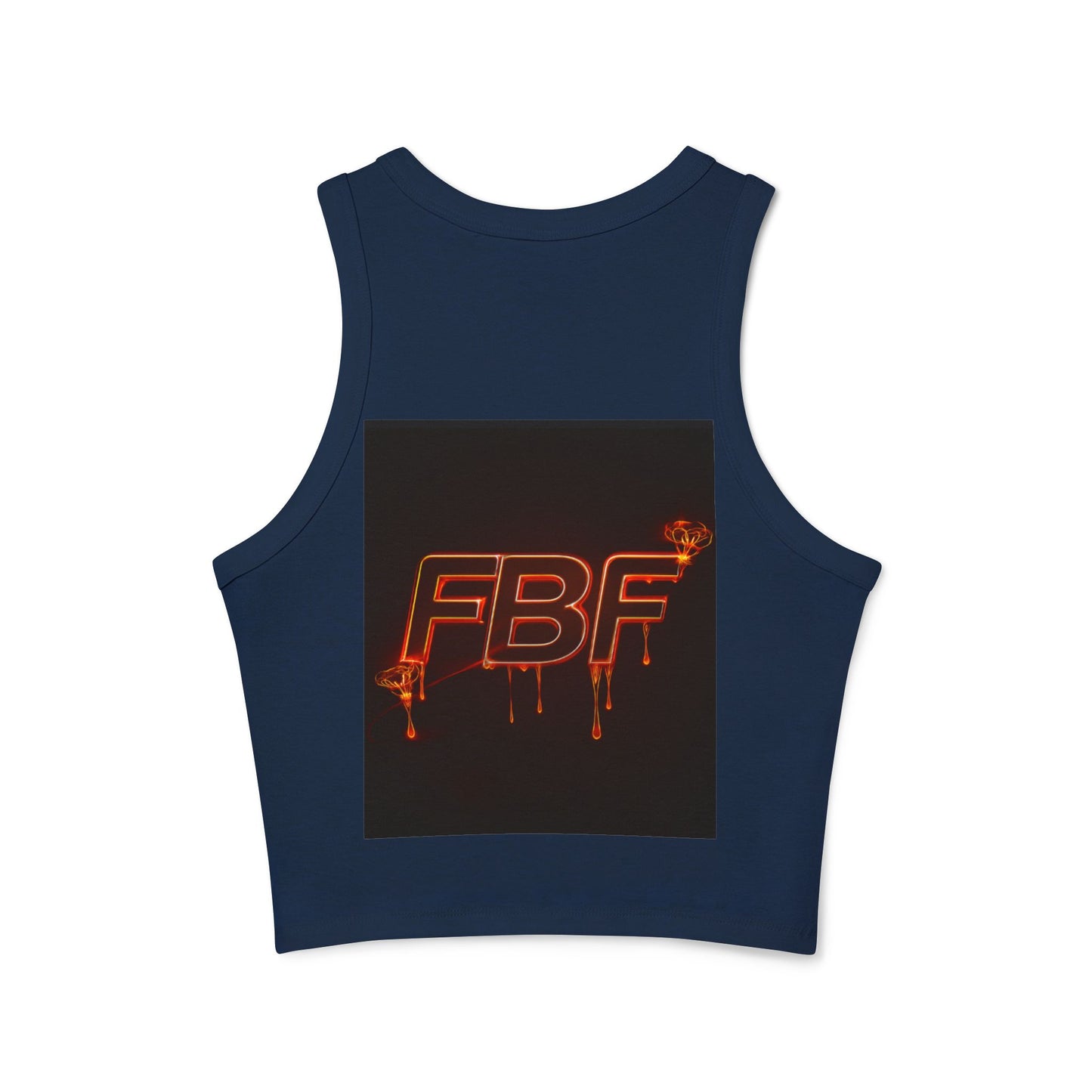 Power Over These Haters Racer Tank Top — FBF Neon Graphic Crop