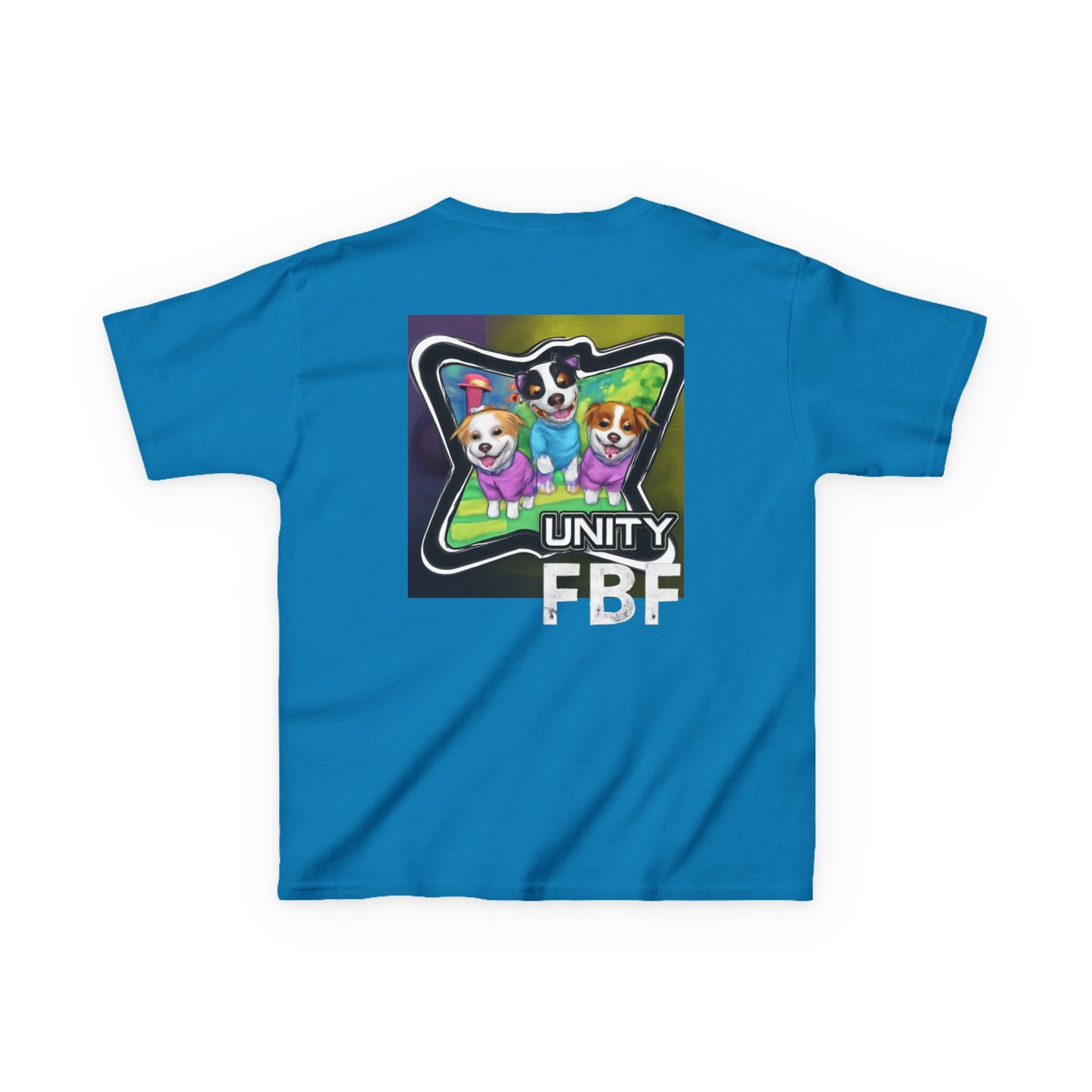 Colorful Dog-Themed Kids Tee - 'Unity Fun' Design