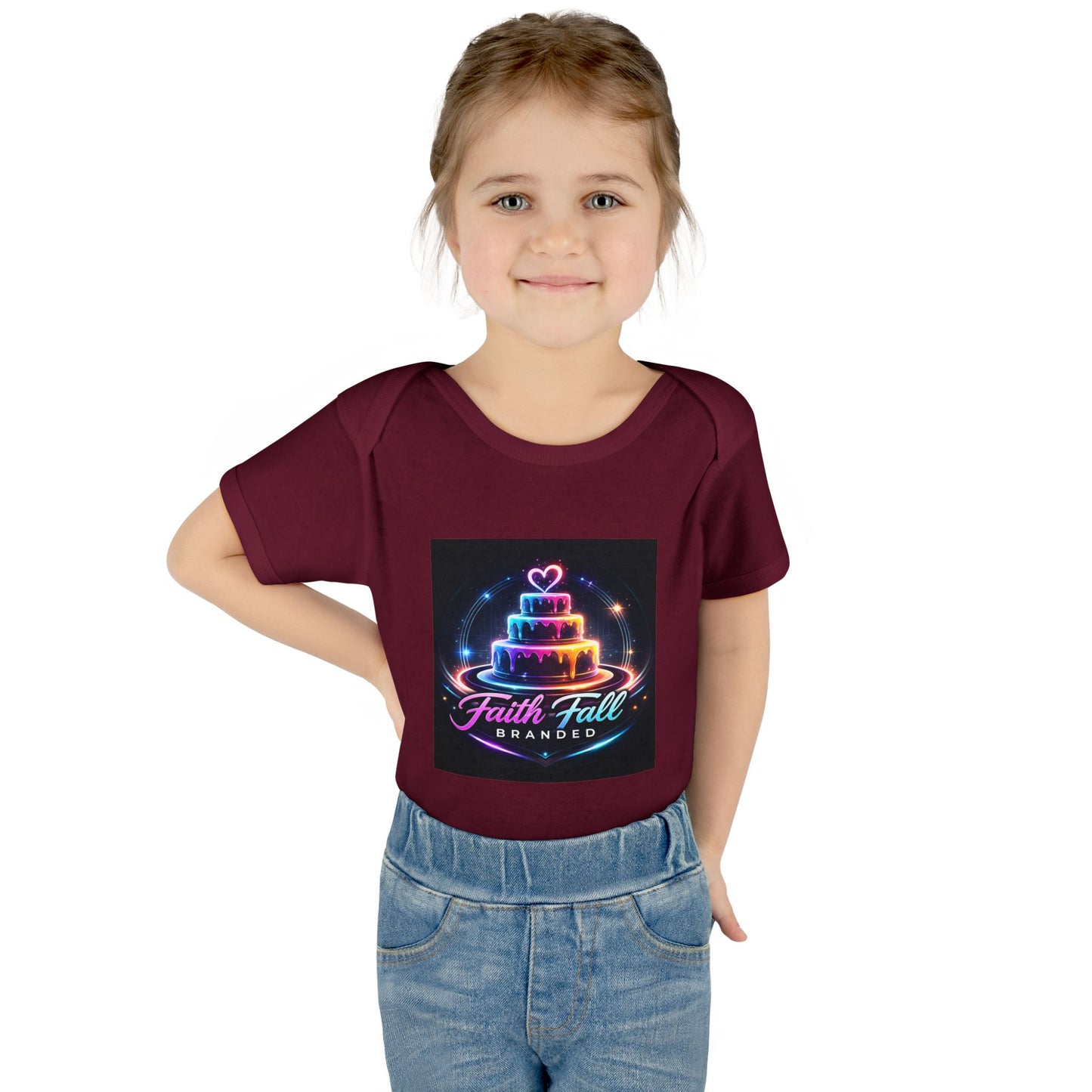 Infant Bodysuit — Neon Cake 'Faith, Fall, Brander' Baby Onesie