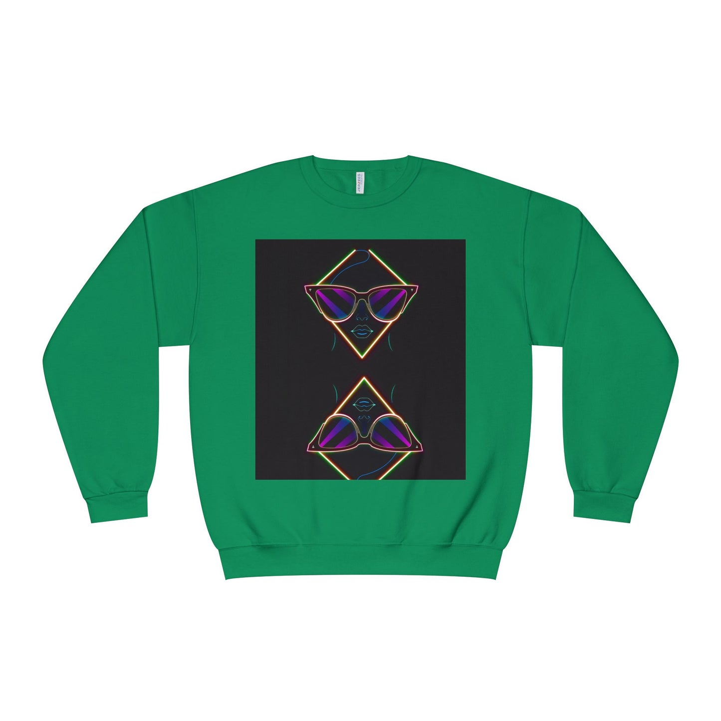 Retro Vibes Crewneck Sweatshirt with Sunglasses Design
