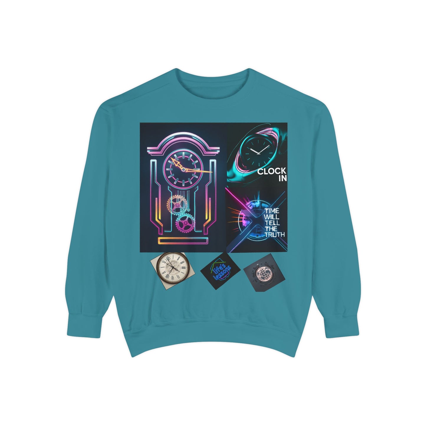 Retro Neon Clock Sweatshirt