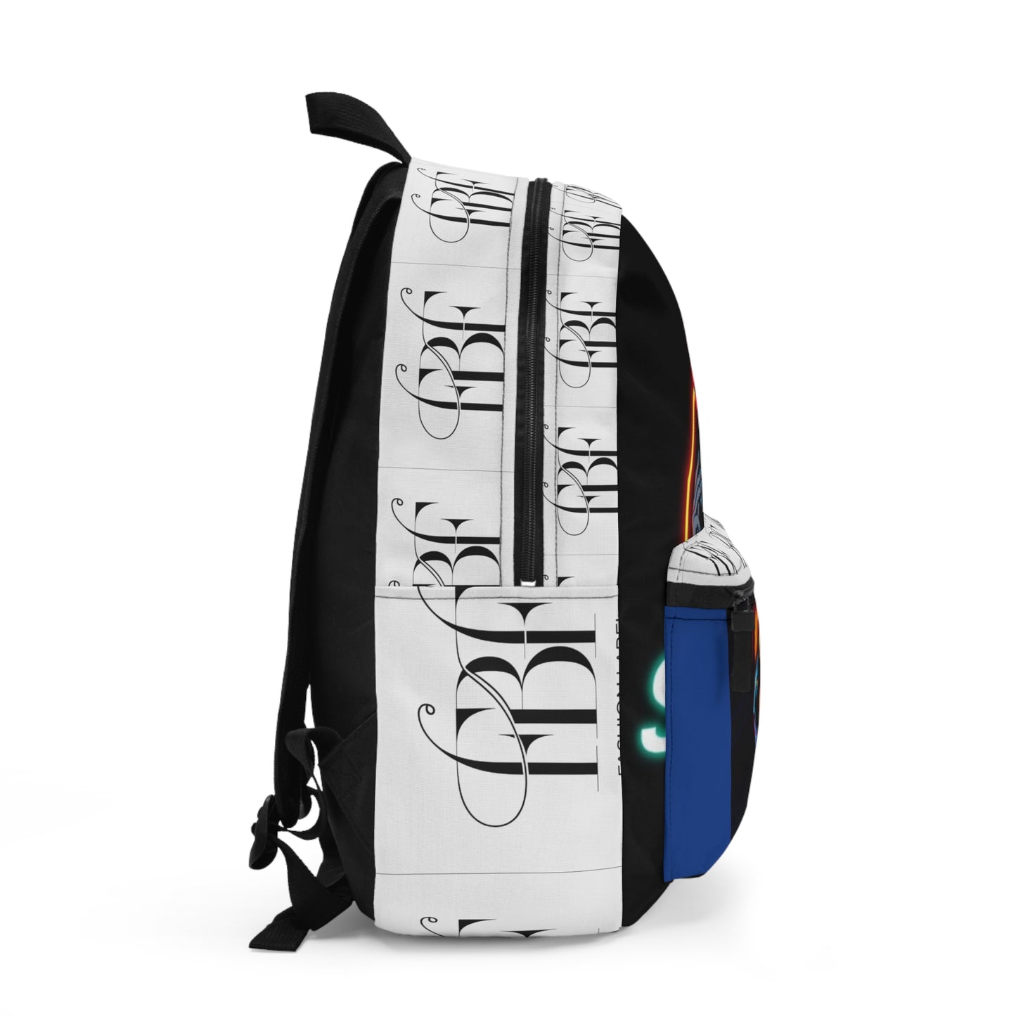 Trendy Neon Graphic Backpack, Stylish School Bag, Travel Rucksack, Fashionable Daypack, Unique Gift Idea for Teens, Urban Style