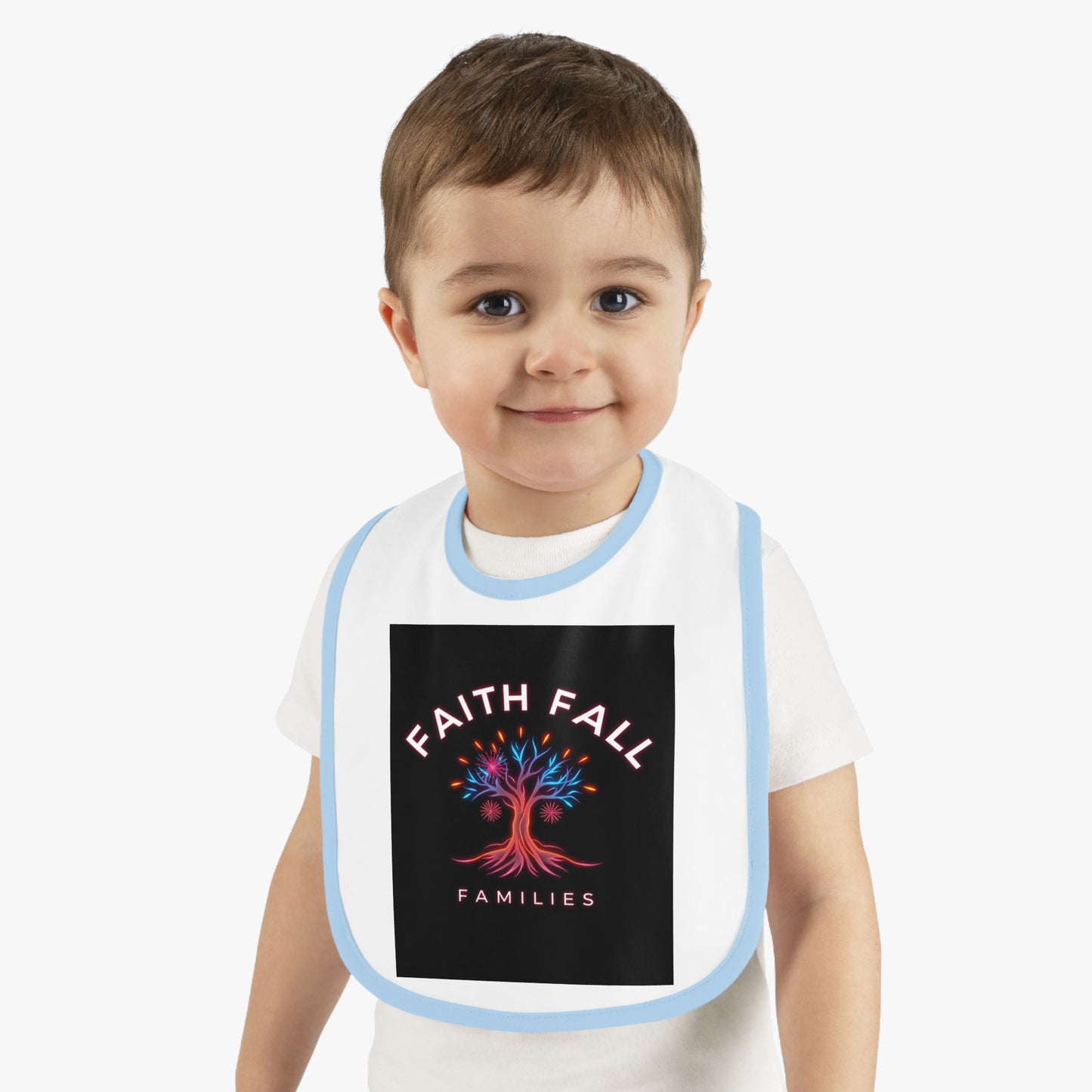 Baby Bib with Faith Fall Tree Design, Cute Baby Feeding Bib, Family Gift, Toddler Fashion, Fall Baby Shower Gift, Nursery Decor