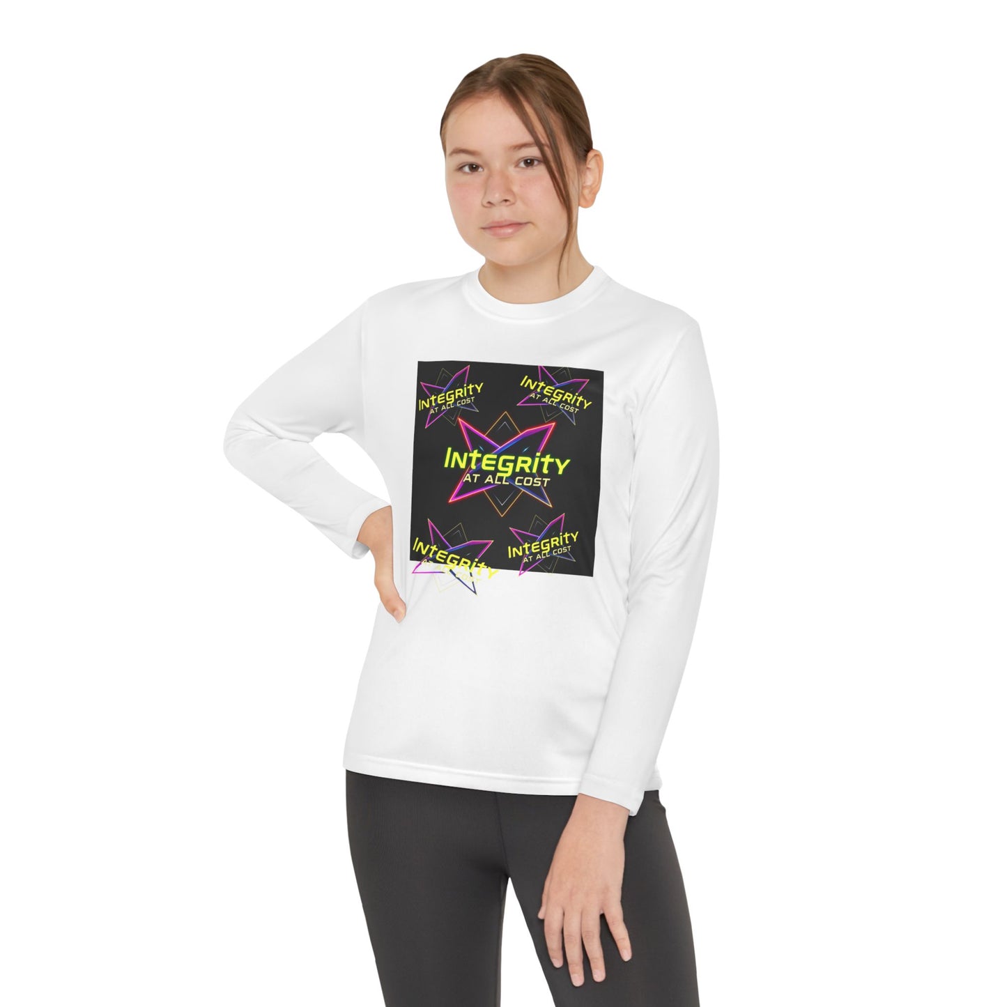 Integrity Youth Long Sleeve Tee, Cool Graphic Shirt, Motivational Apparel, Perfect for Sports, Birthday Gift