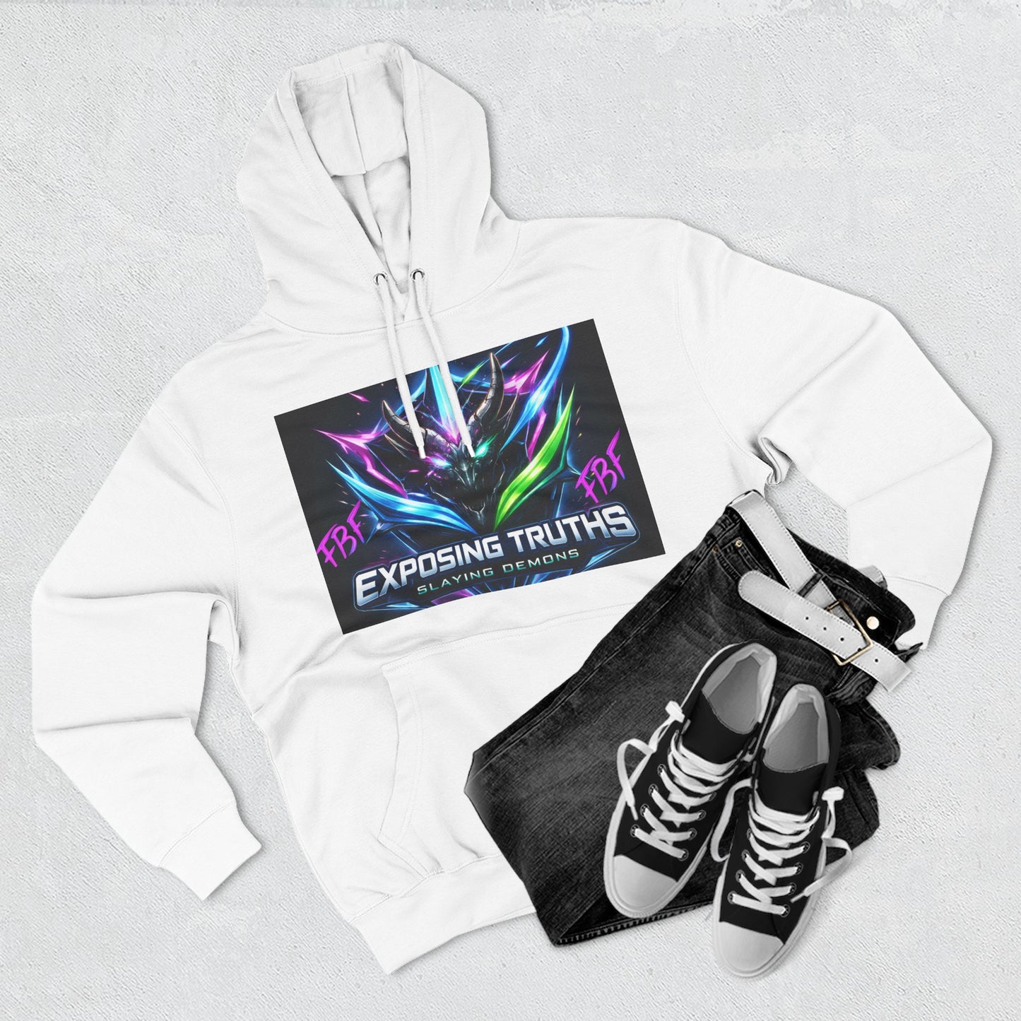 Three-Panel Fleece Hoodie