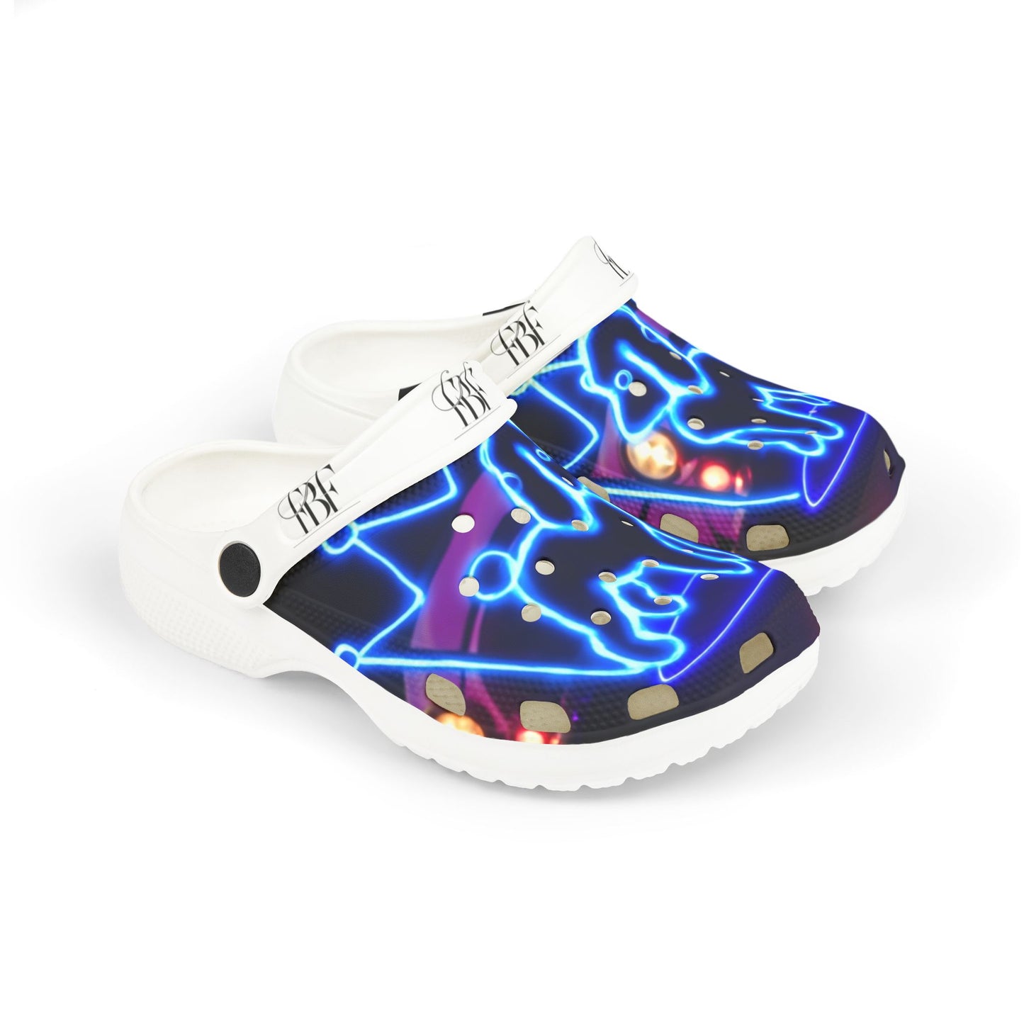 Glow-in-the-Dark Kid's Clogs, Fun Slip-On Footwear for Playdates, Summer, Birthday Gifts, Neon Design Shoes