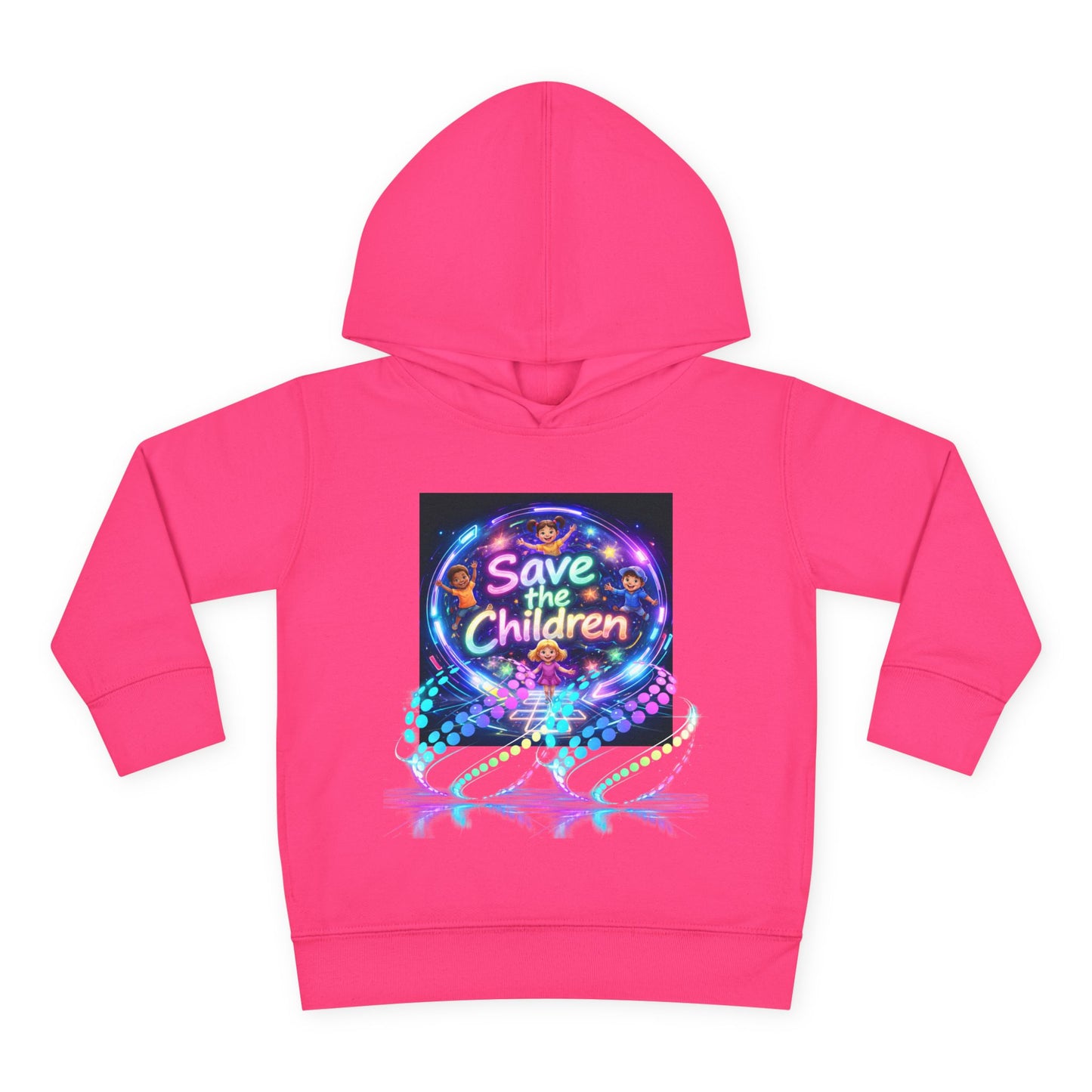 Save the Children Toddler Hoodie — Colorful Neon FBF Charity Pullover