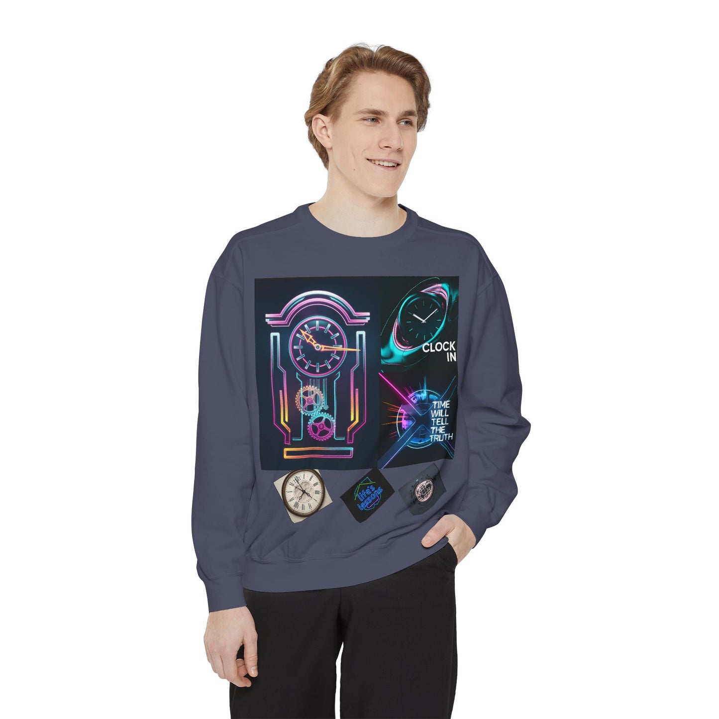 Retro Neon Clock Sweatshirt