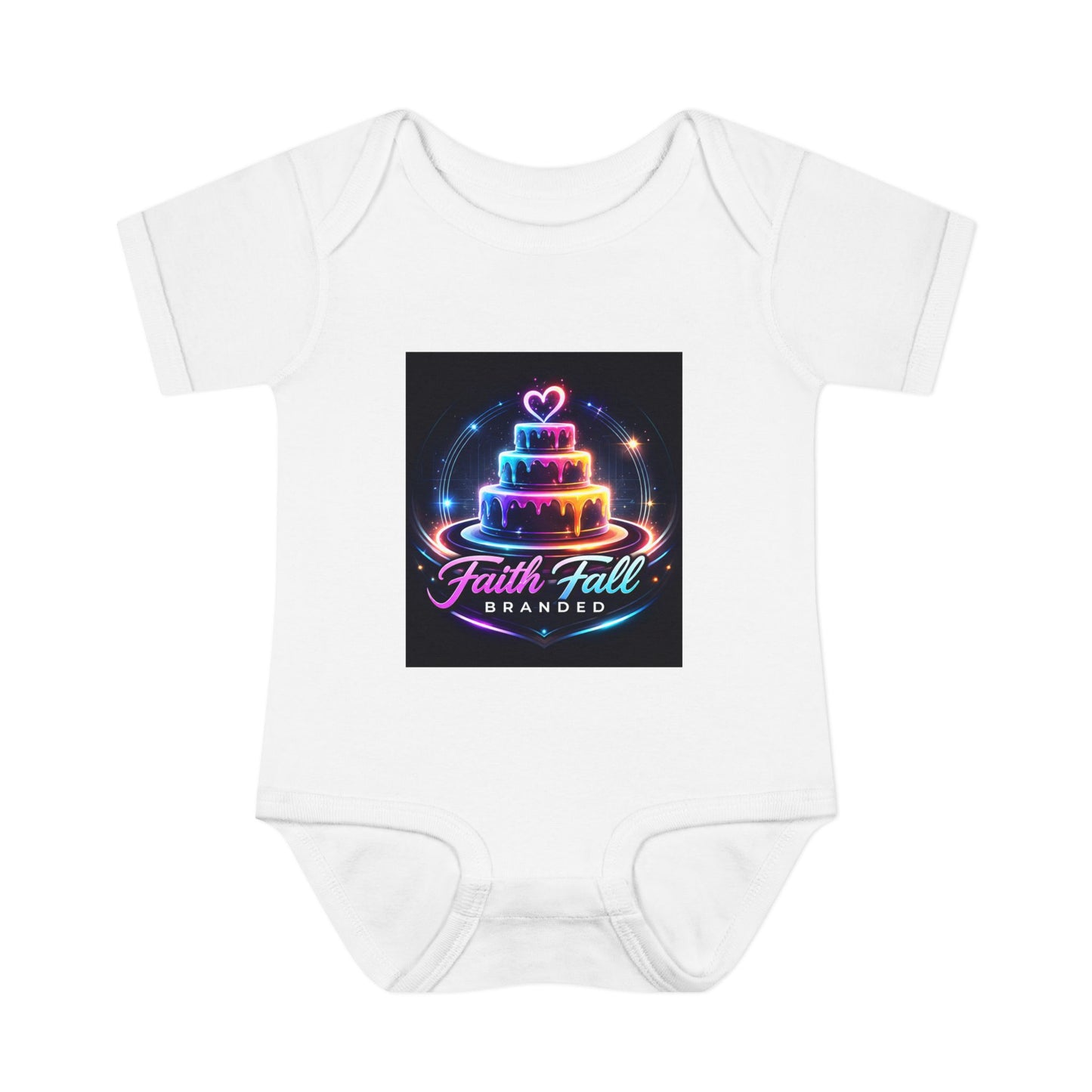 Infant Bodysuit — Neon Cake 'Faith, Fall, Brander' Baby Onesie