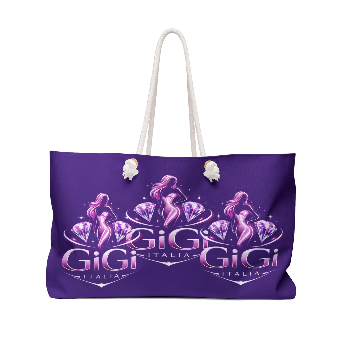 GiGi Italia Purple Diamond Weekender Bag — Glamorous Travel Tote