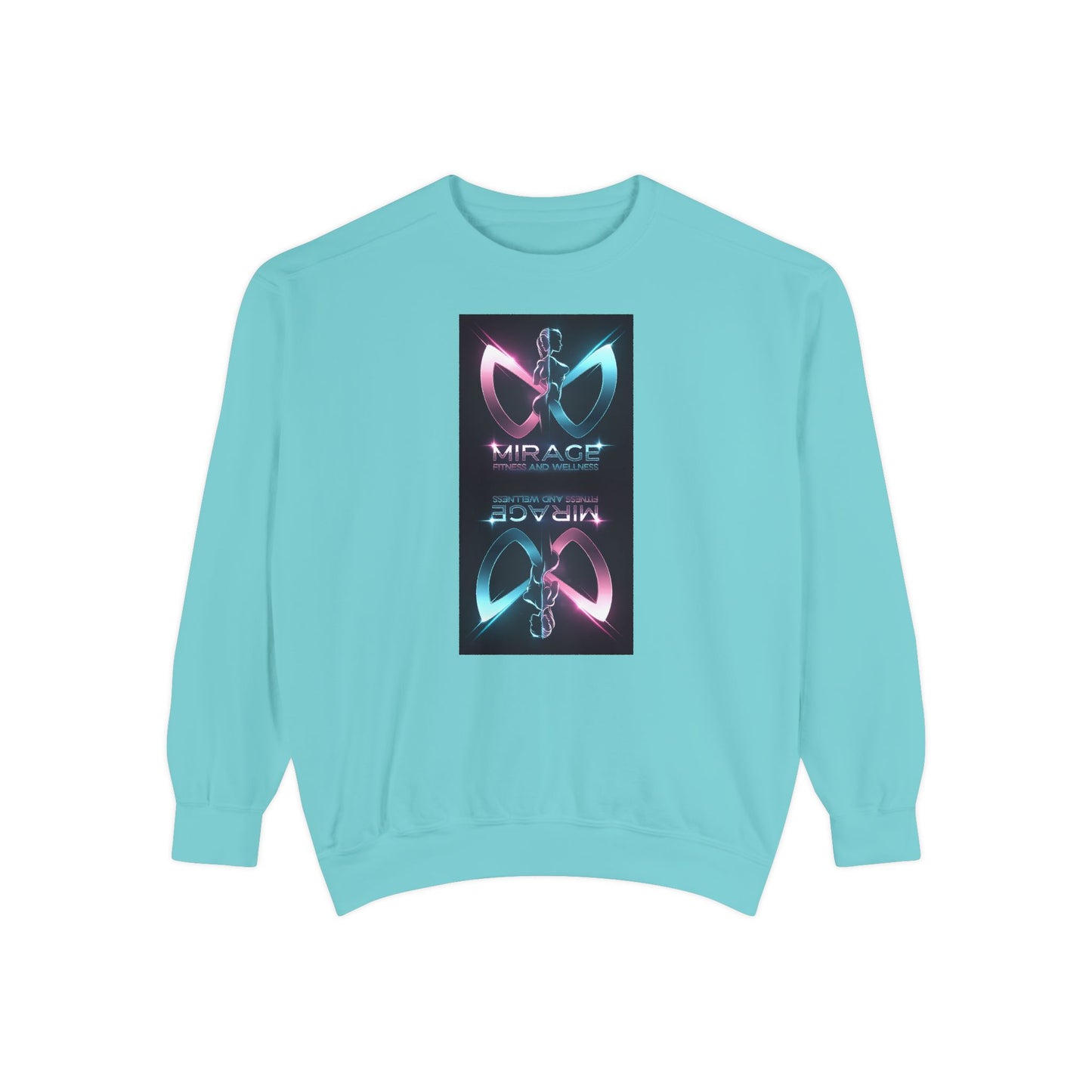 Retro Neon Mirage Sweatshirt — 'Mirage' Vaporwave Graphic Crewneck
