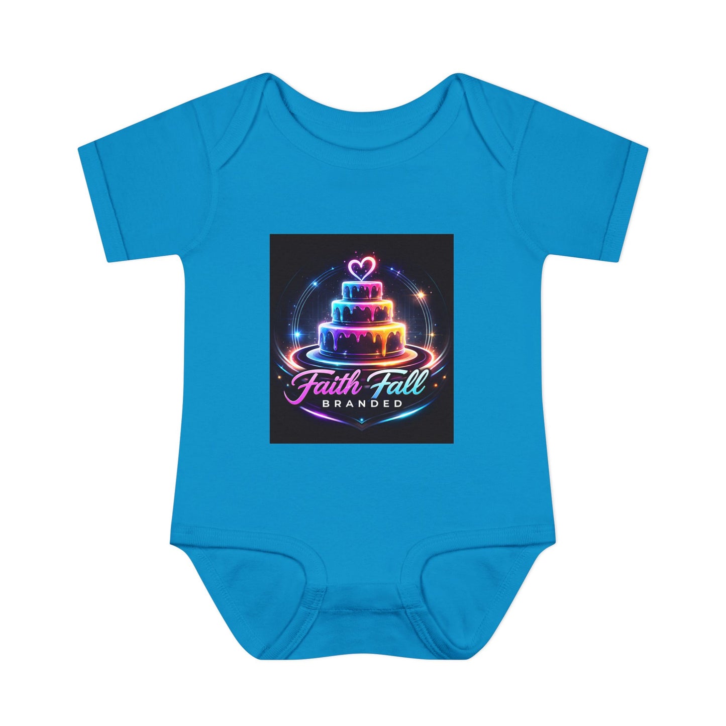 Infant Bodysuit — Neon Cake 'Faith, Fall, Brander' Baby Onesie