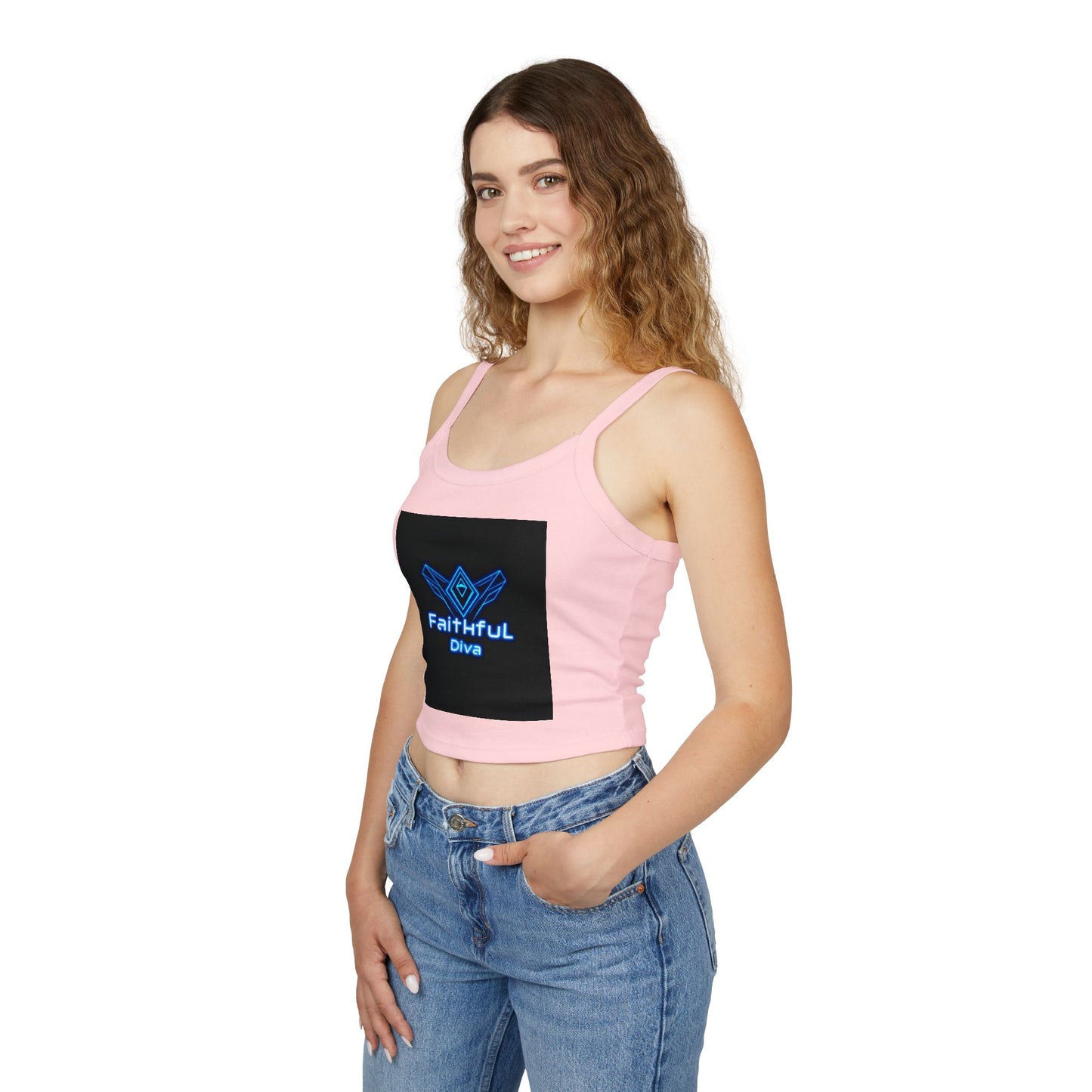 Neon Vibes Spaghetti Strap Tank Top, Stylish Crop Top, Summer Wear, Festival Fashion, Music Concert Top, Gifts for Her