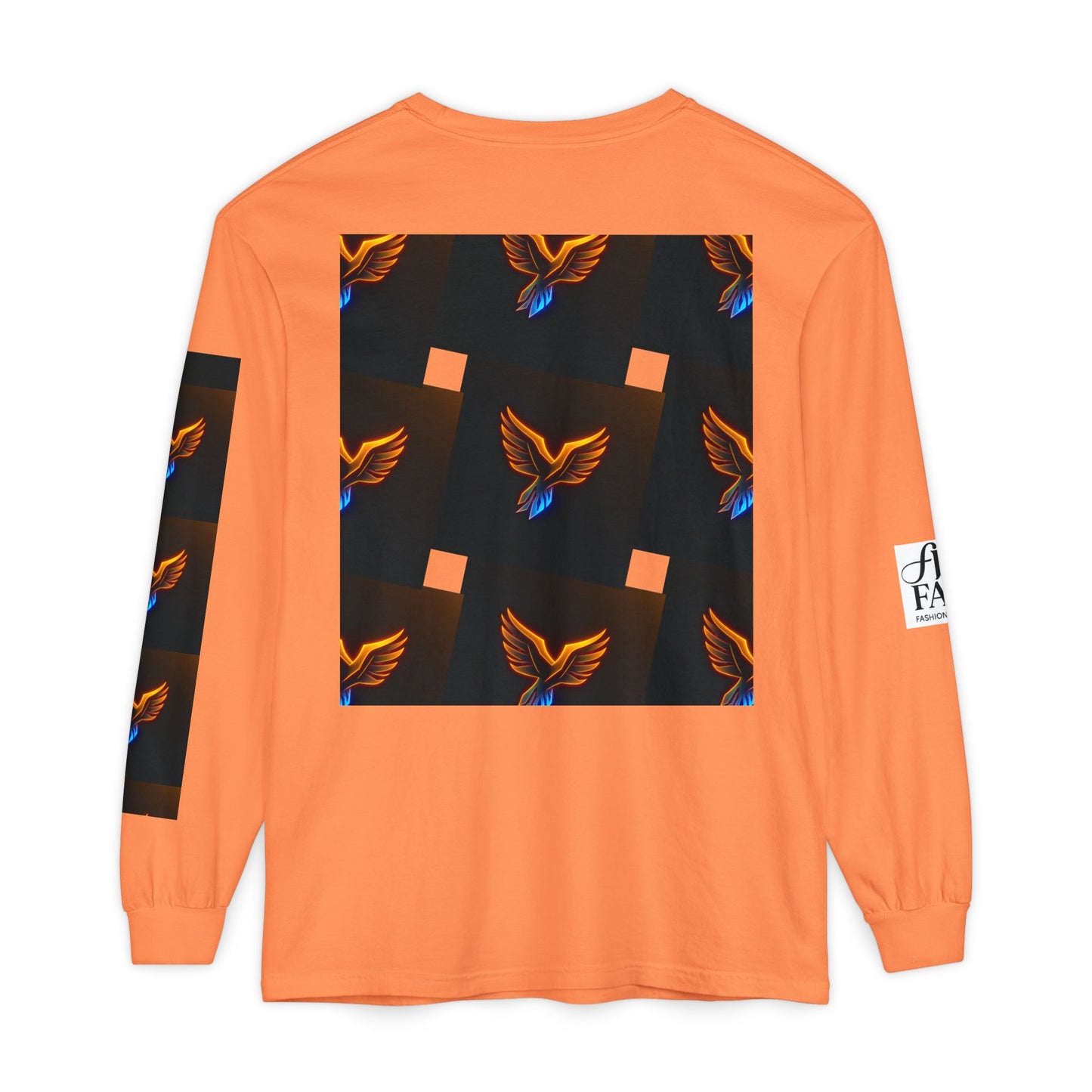 Vibrant Long Sleeve T-Shirt with Phoenix Design - Casual Wear for Bird Lovers, Gifts, Unique Fashion, Everyday Style, Unisex Apparel