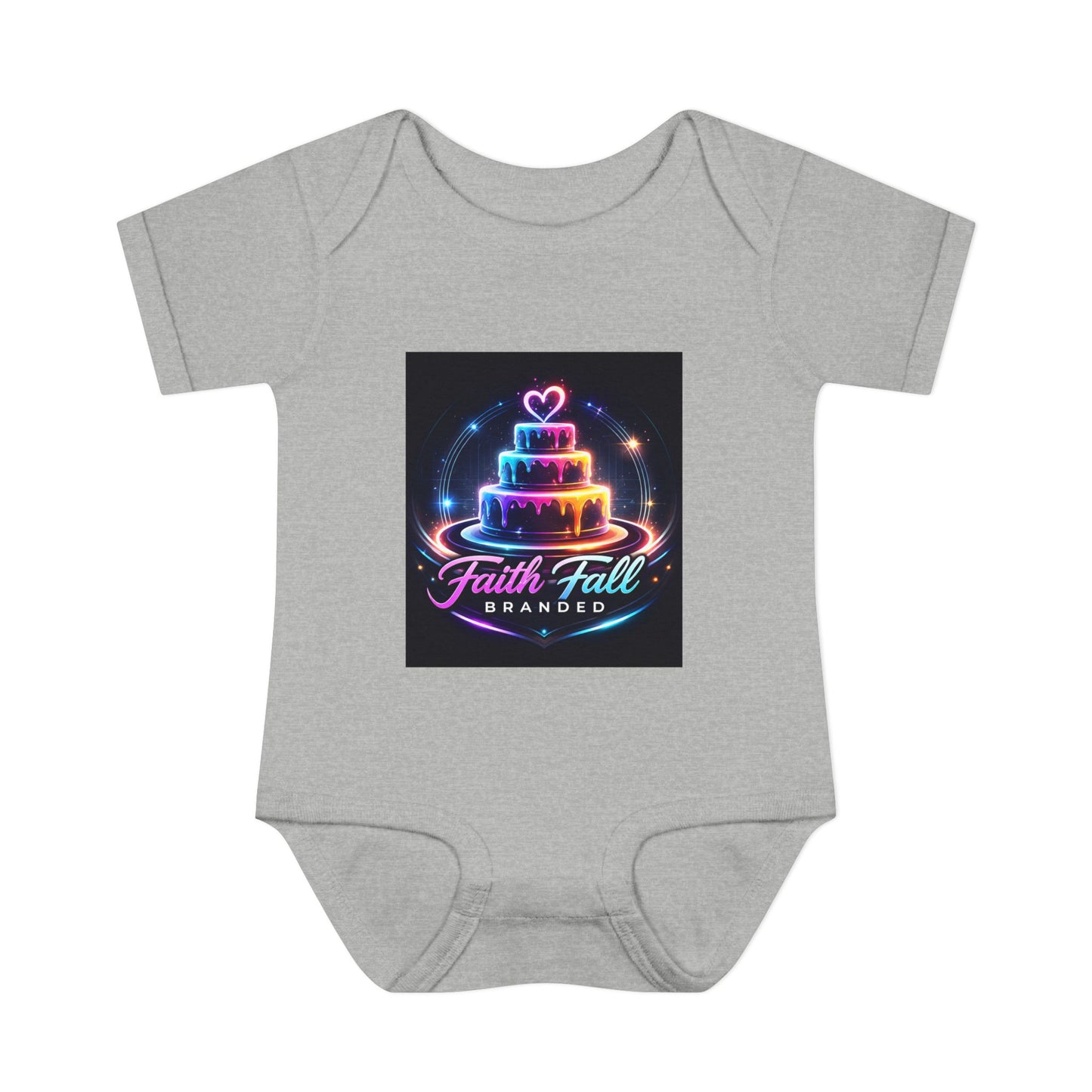 Infant Bodysuit — Neon Cake 'Faith, Fall, Brander' Baby Onesie
