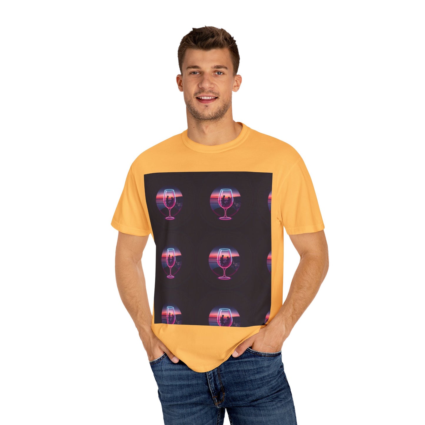 Retro Sunset Glasses T-Shirt, Unisex Garment-Dyed Tee for Casual Wear, Vintage Aesthetic Shirt, Gift for Friends, Summer Vibes Tee, [...]
