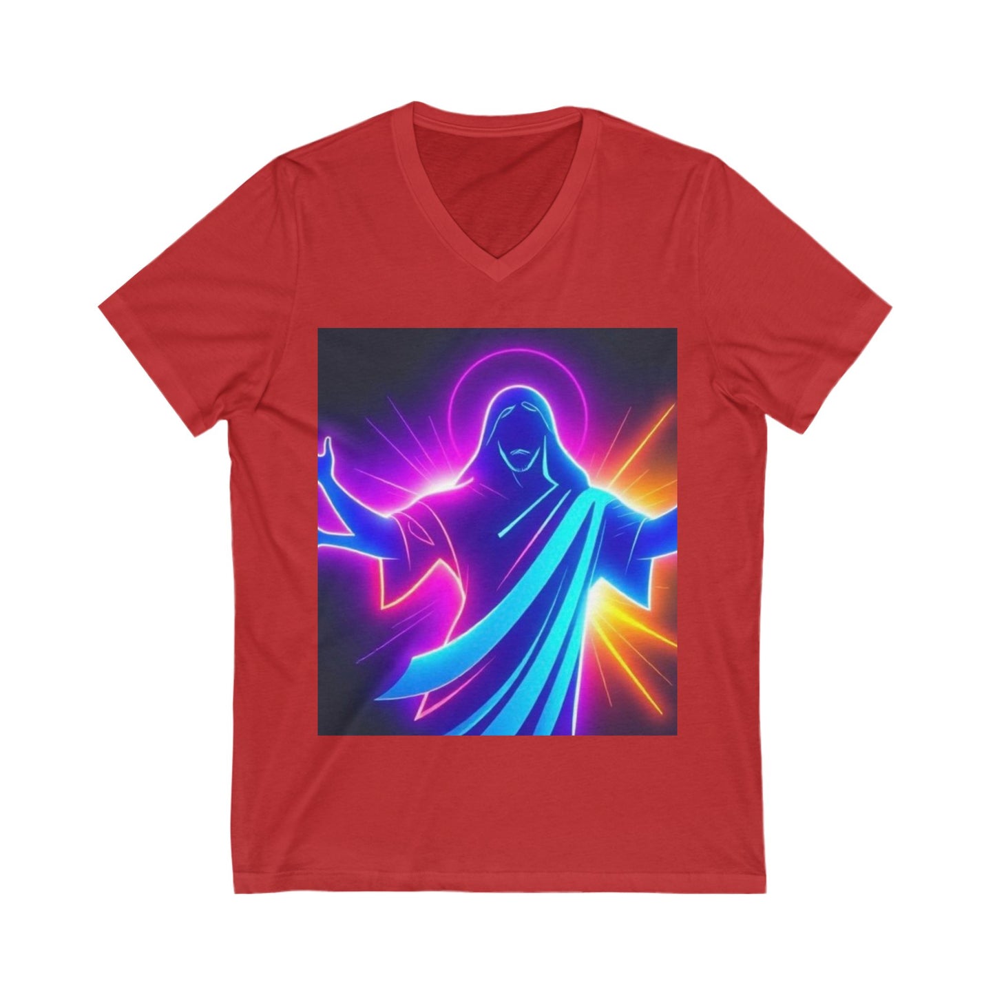 Unisex Jersey Short Sleeve V-Neck Tee