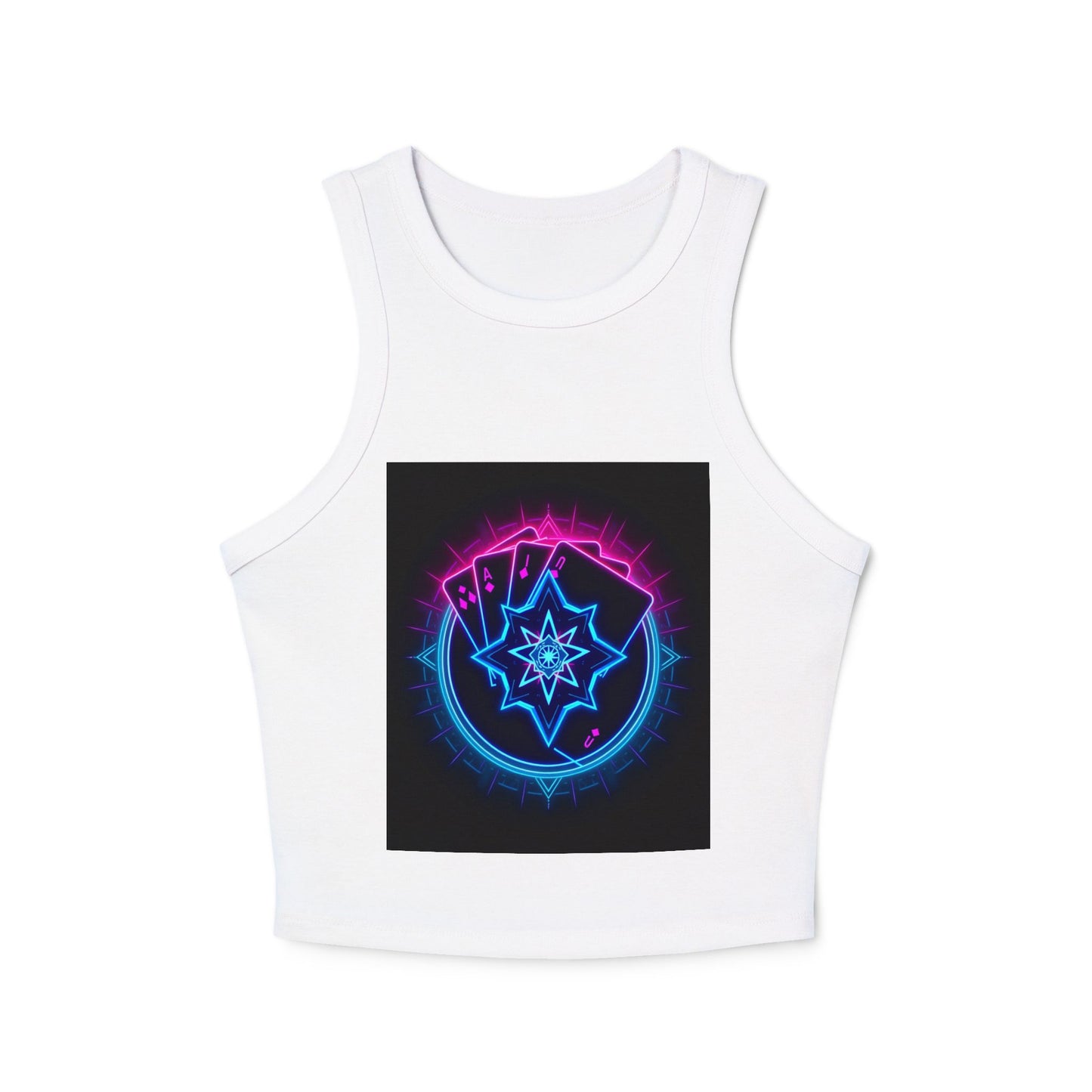 Women's Micro Rib Racer Tank Top - Feminine Energy & Cosmic Vibes, Summer Top, Festival Wear, Workout Gear, Gift for Her, [...]