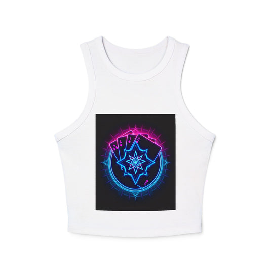Women's Micro Rib Racer Tank Top - Feminine Energy & Cosmic Vibes, Summer Top, Festival Wear, Workout Gear, Gift for Her, [...]